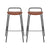 2x Artiss Bar Stools Kitchen Counter Stools Metal Brown