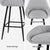 Artiss 2x Bar Stools Upholstered Stool Counter Seat Kitchen Dining Chairs