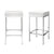 Artiss 4x Bar Stools Leather Padded Metal White