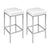 Artiss 4x Bar Stools Leather Padded Metal White