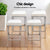 Artiss 4x Bar Stools Leather Padded Metal White