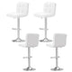 Artiss 4x Bar Stools Leather Gas Lift White