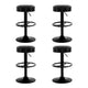 Artiss 4x Bar Stools Leather Padded Gas Lift Black