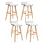 Artiss 4x Bar Stools Wooden Stool White