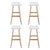 Artiss 4x Bar Stools Wooden Stool White