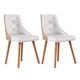 1 Set of 2 Artiss Dining Chairs White PU