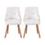 1 Set of 2 Artiss Dining Chairs White PU