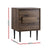 Artiss Bedside Table Nightstand 2 Drawers - Walnut