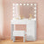 Artiss Dressing Table Set Stool 15 Led Bulbs White Darcy