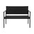 Gardeon Outdoor Garden Bench Seat Rattan Chair Steel Patio Furniture Park Black