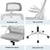 Artiss Ergonomic Office Chair Computer Desk Chairs Headrest Adjustable Grey