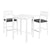 Gardeon Outdoor Bar Set Stools 3-Piece Dining Chairs Table Patio Aluminium Bistro Set