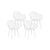 Gardeon 4PC Outdoor Dining Chairs PP Lounge Chair Patio Furniture Garden White