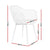 Gardeon 4PC Outdoor Dining Chairs PP Lounge Chair Patio Furniture Garden White