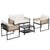 Gardeon 4 Seater Outdoor Sofa Set 4PCS Table Chair Set Garden Patio Furniture