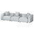 Artiss Modular Sofa Chaise Set 3-Seater Grey