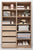 GENEVA THREE SHELF/FOUR DRAWER BUILT IN WARDROBE - FLUTED - NATURAL OAK