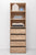 GENEVA THREE SHELF/FOUR DRAWER BUILT IN WARDROBE - FLUTED - NATURAL OAK