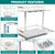 2-Tier Kitchen Under Sink Organiser Storage with Height Adjustable, Unique Slide Rail & Suction Cups for Storage