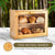 Double Layer Bamboo Bread Box for Kitchen Counter with Large Capacity and Transparent Window