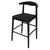 Elliot Leather Kitchen Counter Stool (Black)