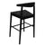 Elliot Leather Kitchen Counter Stool (Black)