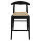 Arden Solid Oak Loom Kitchen Counter Stool (Black)