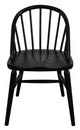 Vera Solid Oak Dining Chair - Set of 2 (Black)