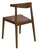 Elliot Leather Dining Chair (Walnut)