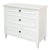 Beau 3 Drawer Solid White Cedar Turn Leg Dresser (White)