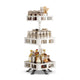 GOMINIMO 3 Tier Rotating Spice Rack Square Shape (White)