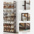 SONGMICS 8-Tier Shoe Rack Storage 32 pairs with Adjustable Shelves Bronze