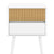 Sarantino Clio Bedside Table Night Stand - White/natural