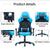 Gaming Chair Ergonomic Racing chair 165° Reclining Gaming Seat 3D Armrest Footrest Black Purple