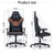 7 RGB Lights Bluetooth Speaker Gaming Chair Ergonomic Racing chair 165° Reclining Gaming Seat 4D Armrest Footrest Black