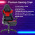 7 RGB Lights Bluetooth Speaker Gaming Chair Ergonomic Racing chair 165° Reclining Gaming Seat 4D Armrest Footrest Black Red