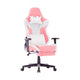 7 RGB Lights Bluetooth Speaker Gaming Chair Ergonomic Racing chair 165° Reclining Gaming Seat 4D Armrest Footrest Pink White