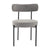 Plush Boucle Cushioned Elsa Dining Chairs in Slate Grey