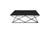 Alsea Coffee Table Silver Base - Black Glass