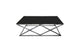 Alsea Coffee Table Silver Base - Black Glass