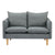 Sinatra 2 Seater Fabric Sofa Lounge Couch Dark Grey