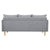 Sinatra 3 Seater Fabric Sofa Lounge Couch Grey