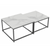 Interior Ave - Ciest Square Nested Coffee Table Set - White Marble Stone