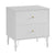 Lisa Wavy Fluted Bedside Table in White