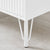 Lisa Wavy Fluted Bedside Table in White