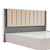 Queen Bed Frame Fabric Upholstery MDF LED Headboard in Champagne Colour