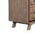 Acacia Wood Tallboy with 5 Drawers In Silver Brush