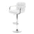 Pair Of Noa Kitchen Bar Stools In Chrome White Leather