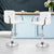 Pair Of Noa Kitchen Bar Stools In Chrome White Leather