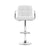 Artiss Set of 4 Bar Stools Gas lift Swivel - Steel and White